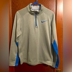 Nike Therma-Fit Quarter 1/4 Zip Gray Blue